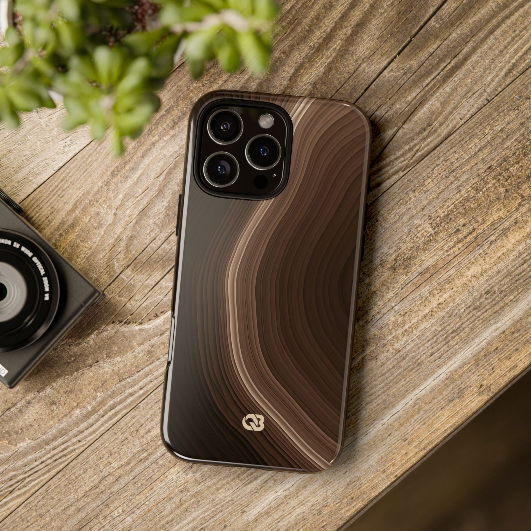 Brown Tough Phone Case for iPhone - Bronzed Canyon Relief