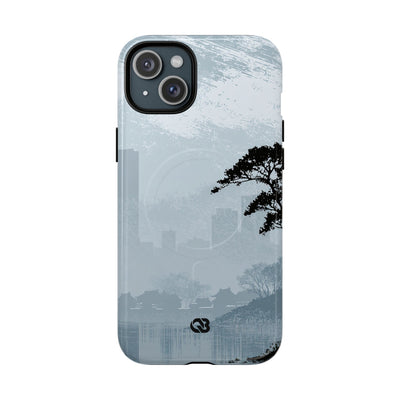 Grey Tough 2.0 Magsafe Phone Case for iPhone - Steel Slate Zen