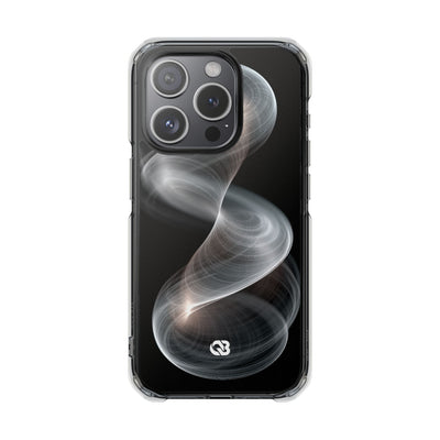 Luminous Vortex · Clear Impact Magnetic Phone Case for iPhone · Black