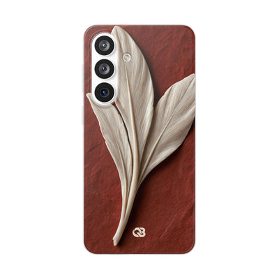 Carved Ivory Plume · Lite Phone Case for Samsung · Red