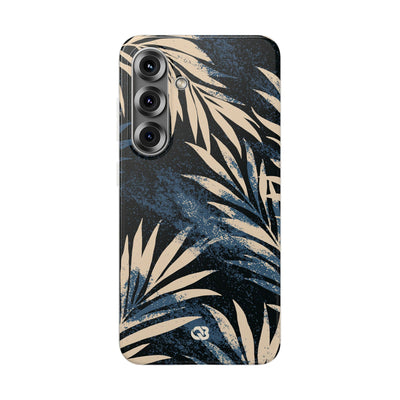 Blue Lite Phone Case for Samsung - Midnight Indigo Palm