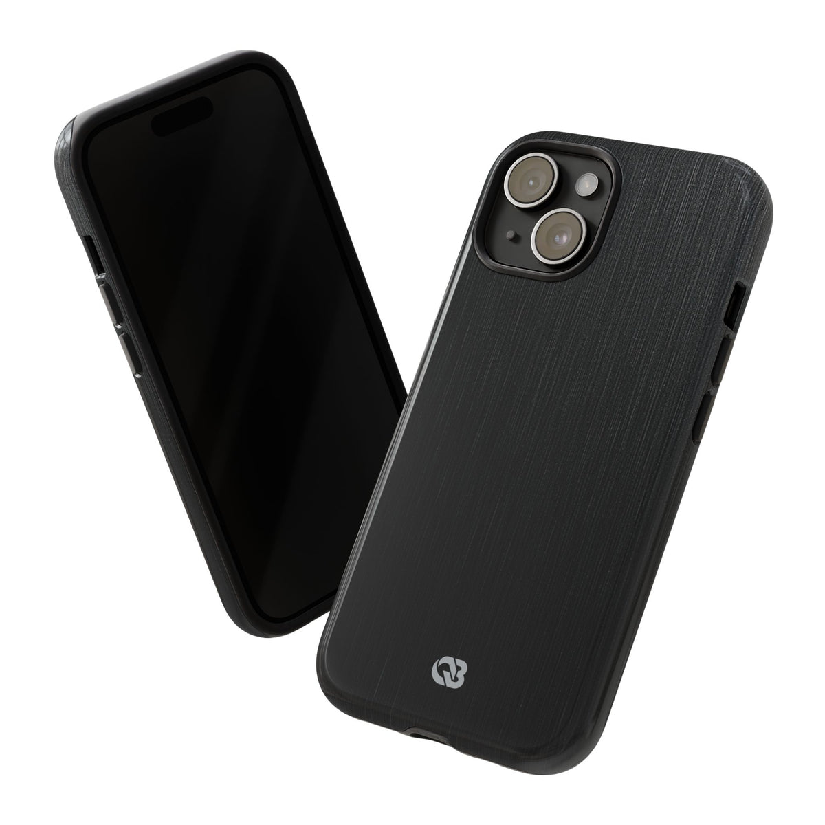 Obsidian Brushed Steel · Tough Phone Case for iPhone · Black