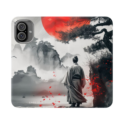 Red Sun Serenity - iPhone 16 Plus Case - Wallet