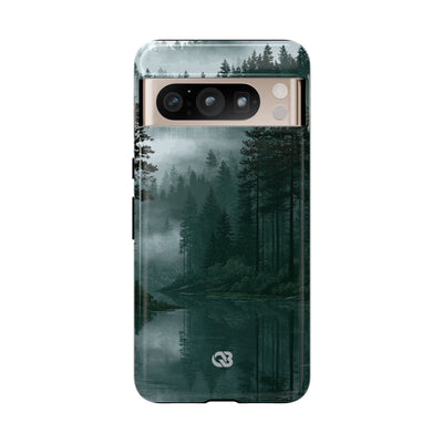Green Tough Phone Case for Google Pixel - Misty Evergreen Mirror