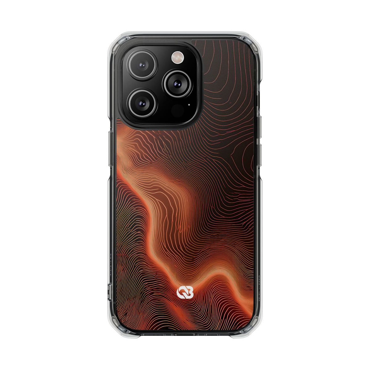Caldera Ridge · Clear Impact Magnetic Phone Case for iPhone · Orange