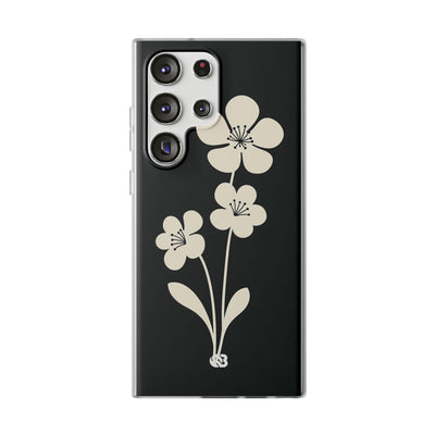 Black Lite Phone Case for Samsung - Obsidian Cream Bloom