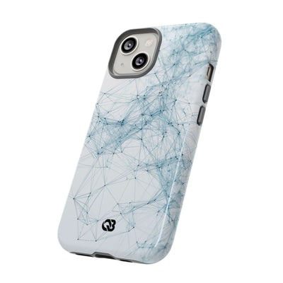Blue Tough Phone Case for iPhone - Glacial Neural Web