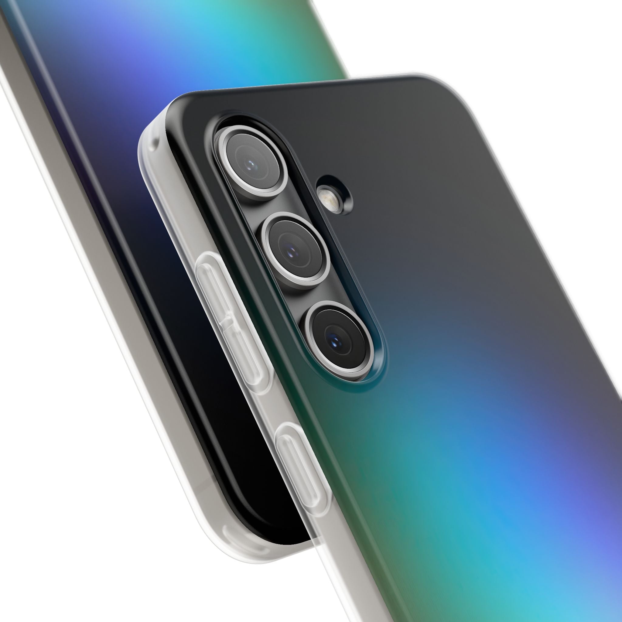 Black Lite Phone Case for Samsung - Electric Prism Grain