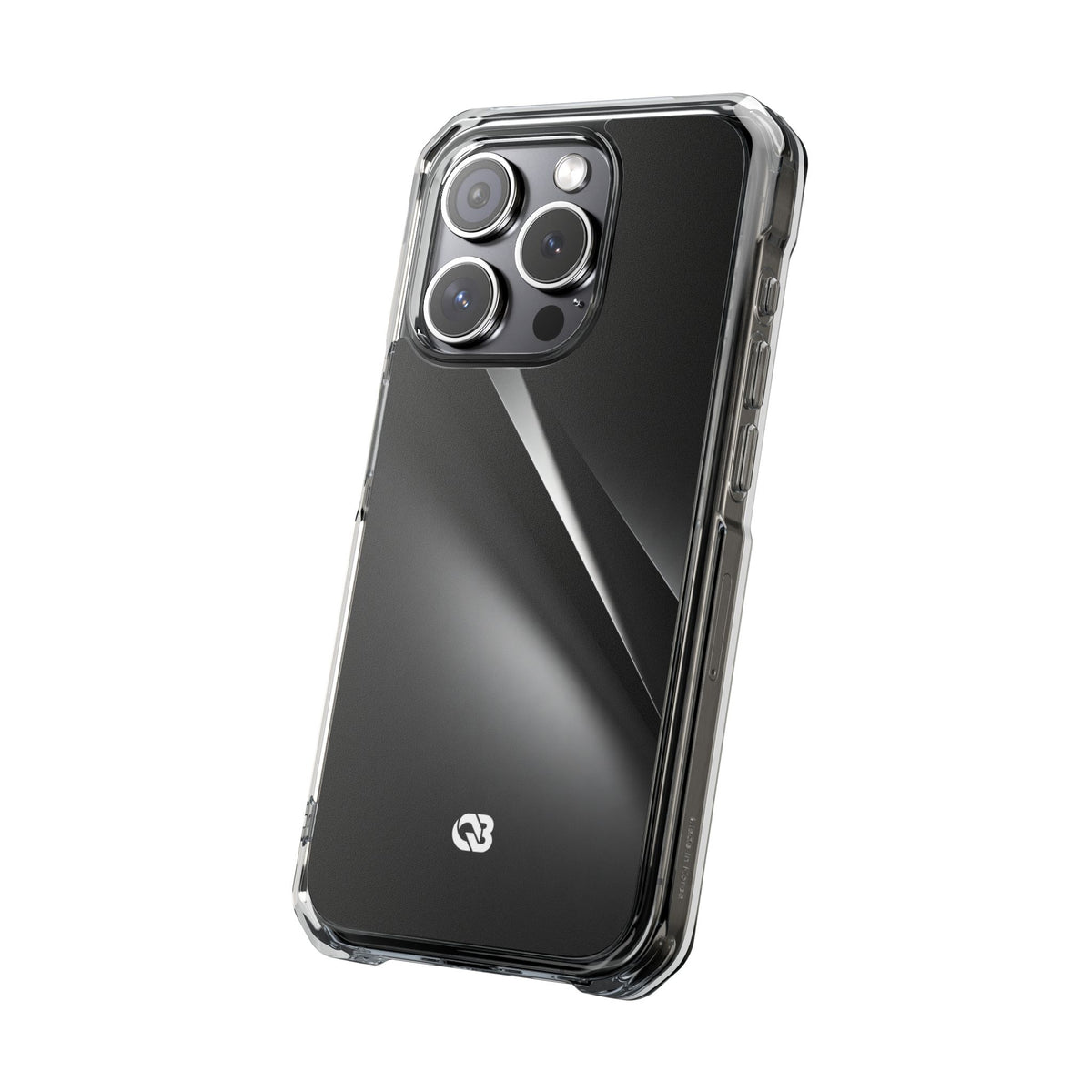 Obsidian Ridge · Clear Impact Magnetic Phone Case for iPhone ·  Black