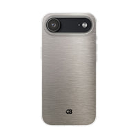 Grey Lite Phone Case for iPhone - Brushed Nickel Linen
