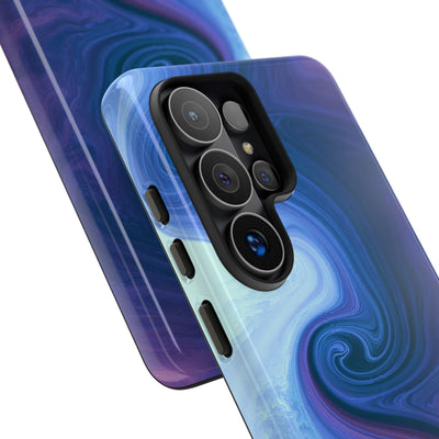 Azure Fluid Swirl · Tough Phone Case for Samsung · Blue