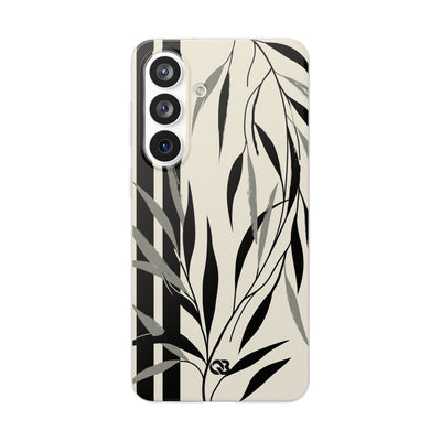 Beige Lite Phone Case for Samsung - Soot Leaf Sketch