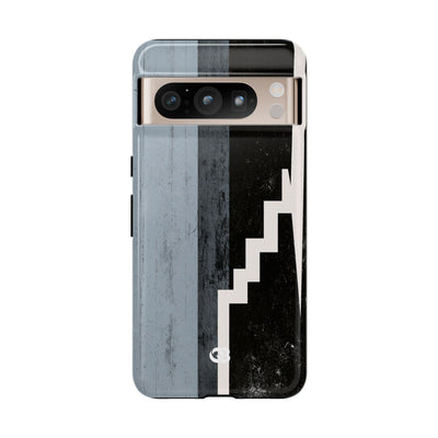 Grey Tough Phone Case for Google Pixel - Industrial Concrete Void