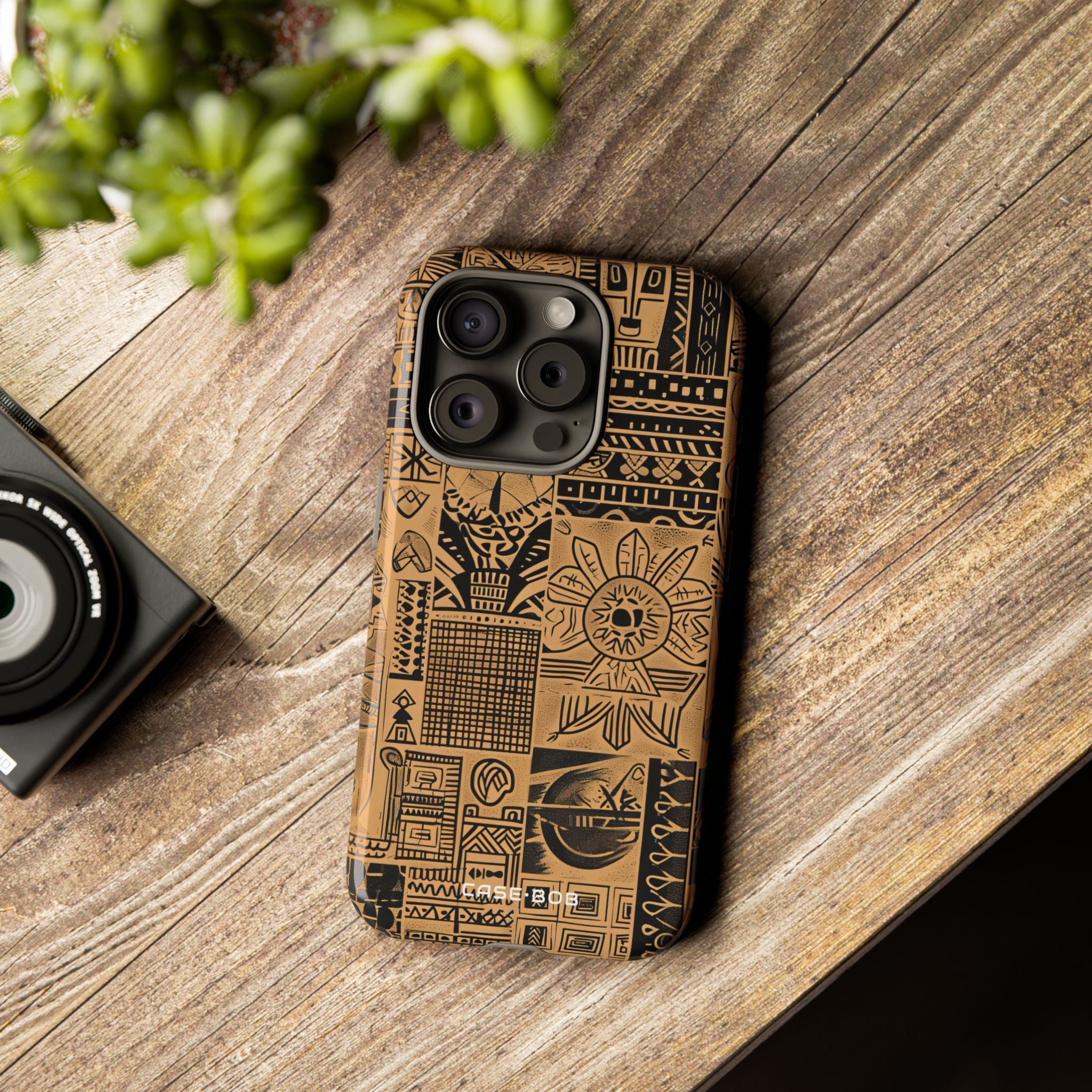 Tribal Faces iPhone 15 Pro Cover - Tough