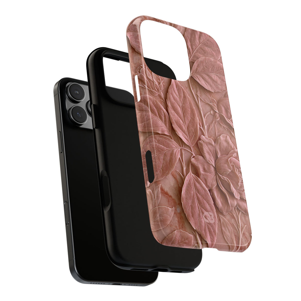 Blush Rose Relief · Tough Phone Case for iPhone · Pink