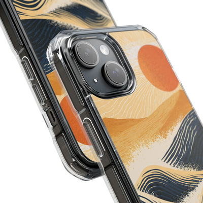 Blue Impact MagSafe Phone Case for iPhone - Kyoto Cresting Tide