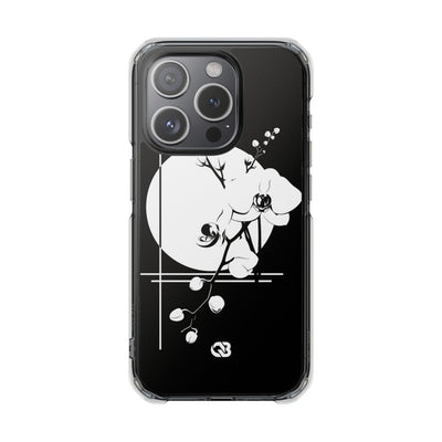 Nocturne Orchid Bloom · Clear Impact Magnetic Phone Case for iPhone ·  Black