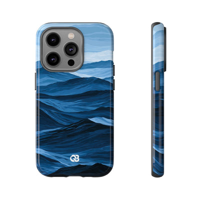 Blue Tough Phone Case for iPhone - Cobalt Ridge Tides