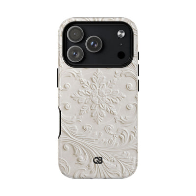 Ivory Baroque Relief · Tough 2.0 Magnetic Phone Case for iPhone · White