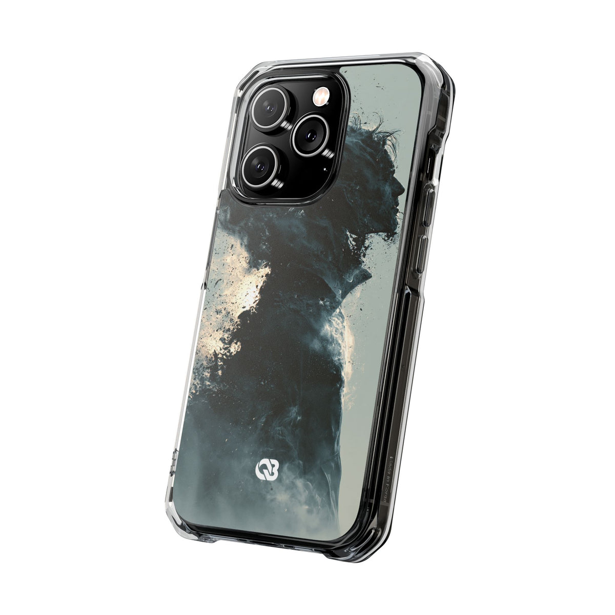 Ashen Dissolution · Clear Impact Magnetic Phone Case for iPhone ·  Black
