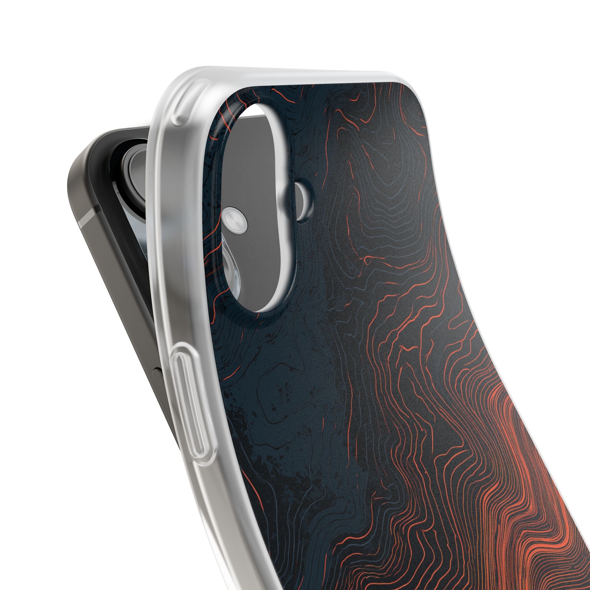 Black Lite Phone Case for iPhone - Volcanic Basalt Map