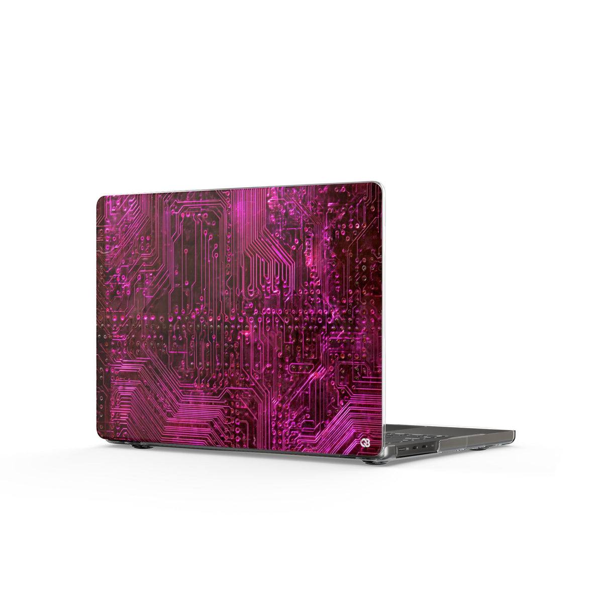Magenta Circuit Trace · Clear Hard Case for MacBook · Pink