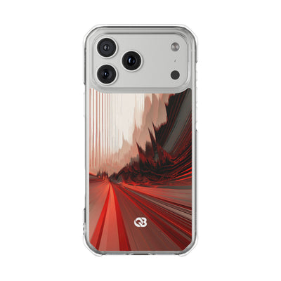 Red Impact MagSafe Phone Case for iPhone - Crimson Pulse Horizon