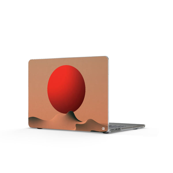 Crimson Sol Ridge · Clear Hard Case for MacBook · Red