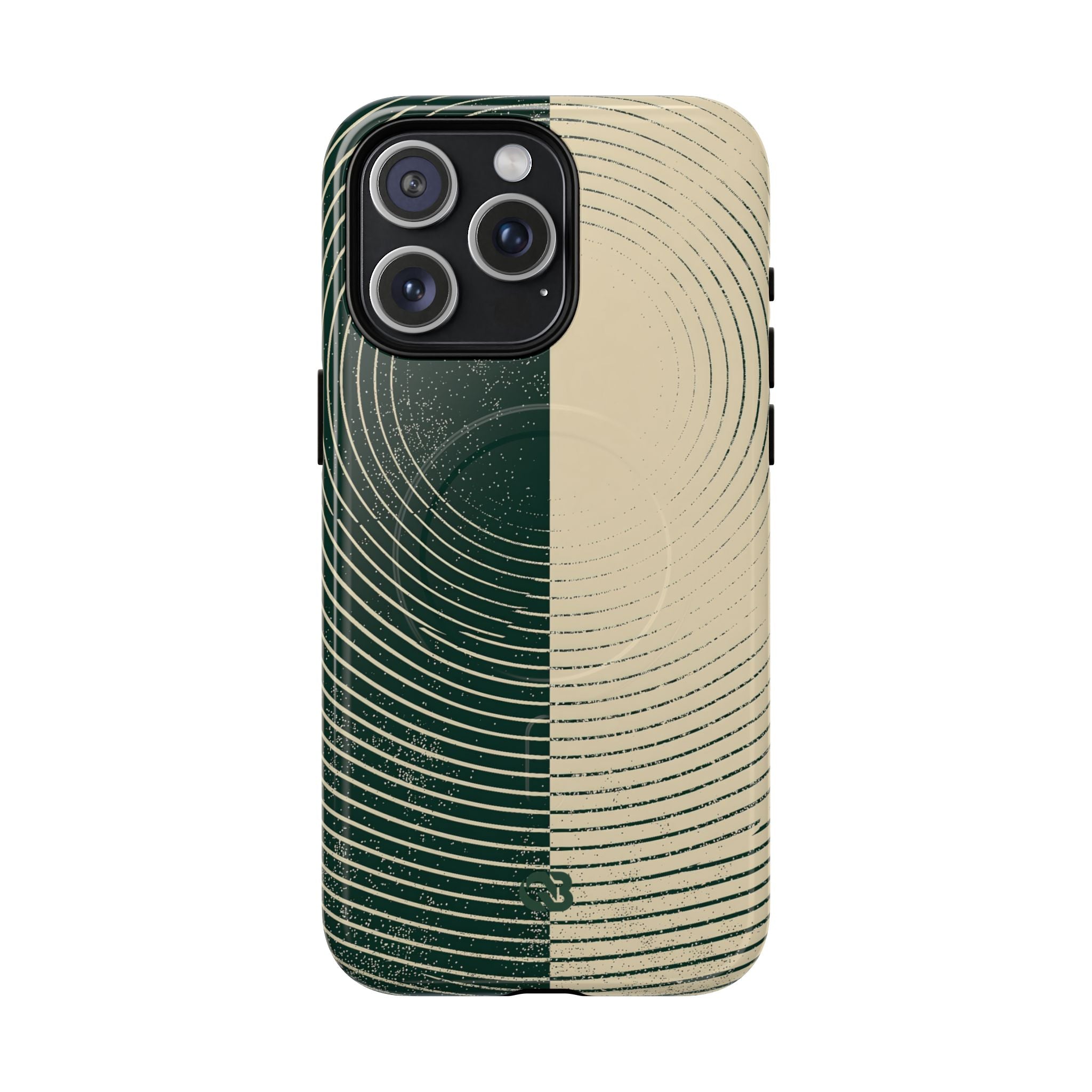 Green Tough 2.0 Magsafe Phone Case for iPhone - Evergreen Split Grain