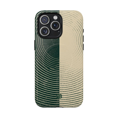 Green Tough 2.0 Magsafe Phone Case for iPhone - Evergreen Split Grain