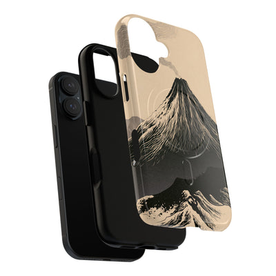 Beige Tough 2.0 Magsafe Phone Case for iPhone - Obsidian Ink Summit