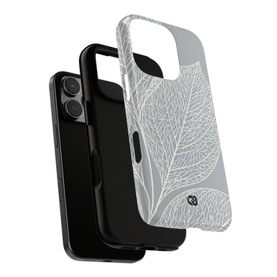 Grey Tough Phone Case for iPhone - Frosted Ash Veins