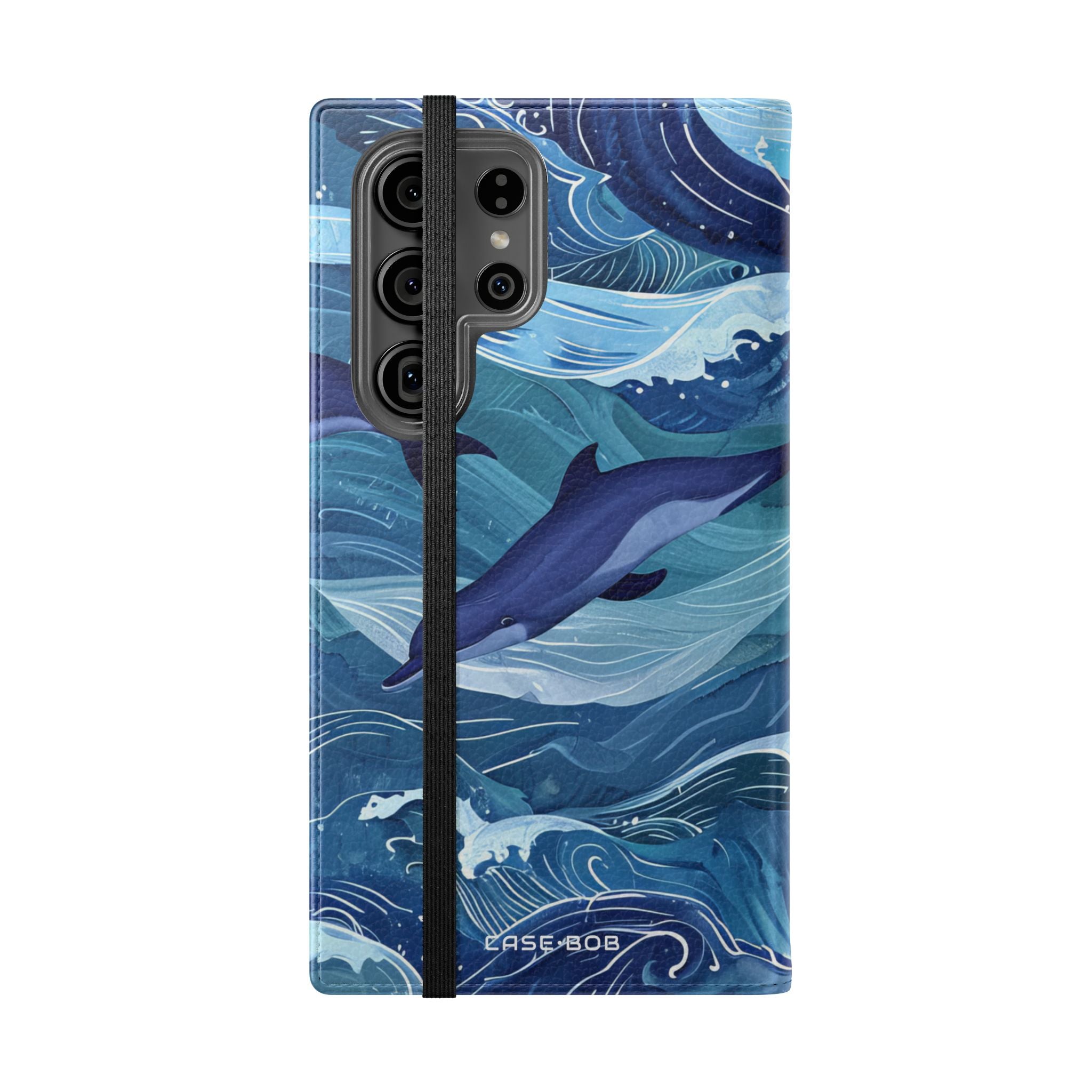 Dolphin Wave Dance - Samsung S23 Ultra Case - Lompakko