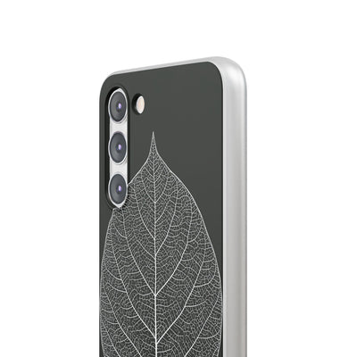 Black Lite Phone Case for Samsung - Bleached Leaf Lattice