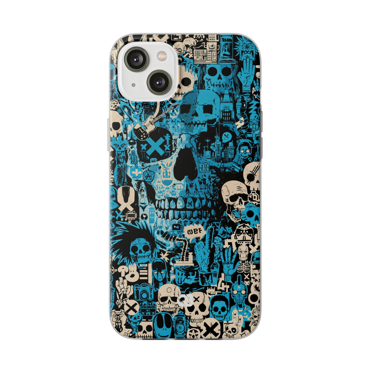 Electric Skull Graffiti · Lite Phone Case for iPhone ·  Blue