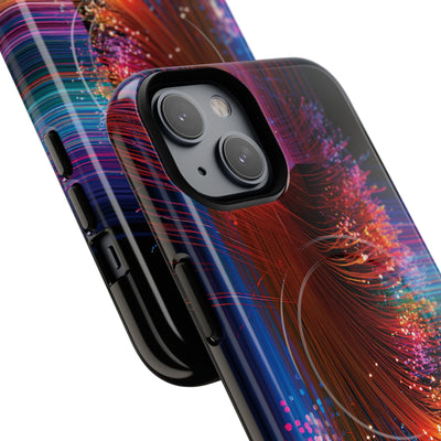 Black Tough 2.0 Magsafe Phone Case for iPhone - Cyber Optic Streak