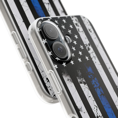 Blue Stripe Flag iPhone 16 Case - Soft