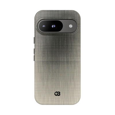 Beige Tough Phone Case for Google Pixel - Carbon Screen Grid