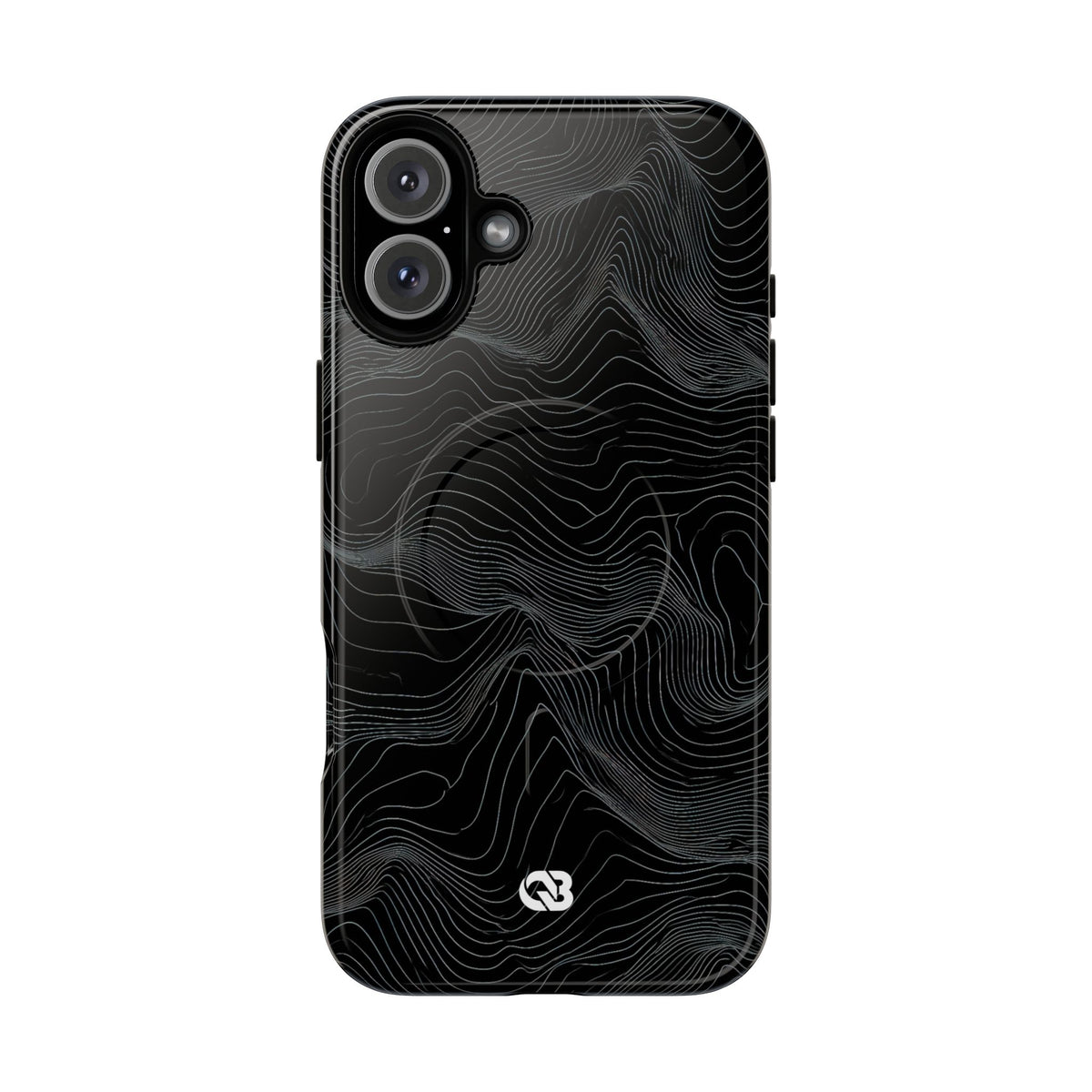 Obsidian Contour Elevation · Tough 2.0 Magnetic Phone Case for iPhone · Black