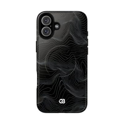 Obsidian Contour Elevation · Tough 2.0 Magnetic Phone Case for iPhone · Black