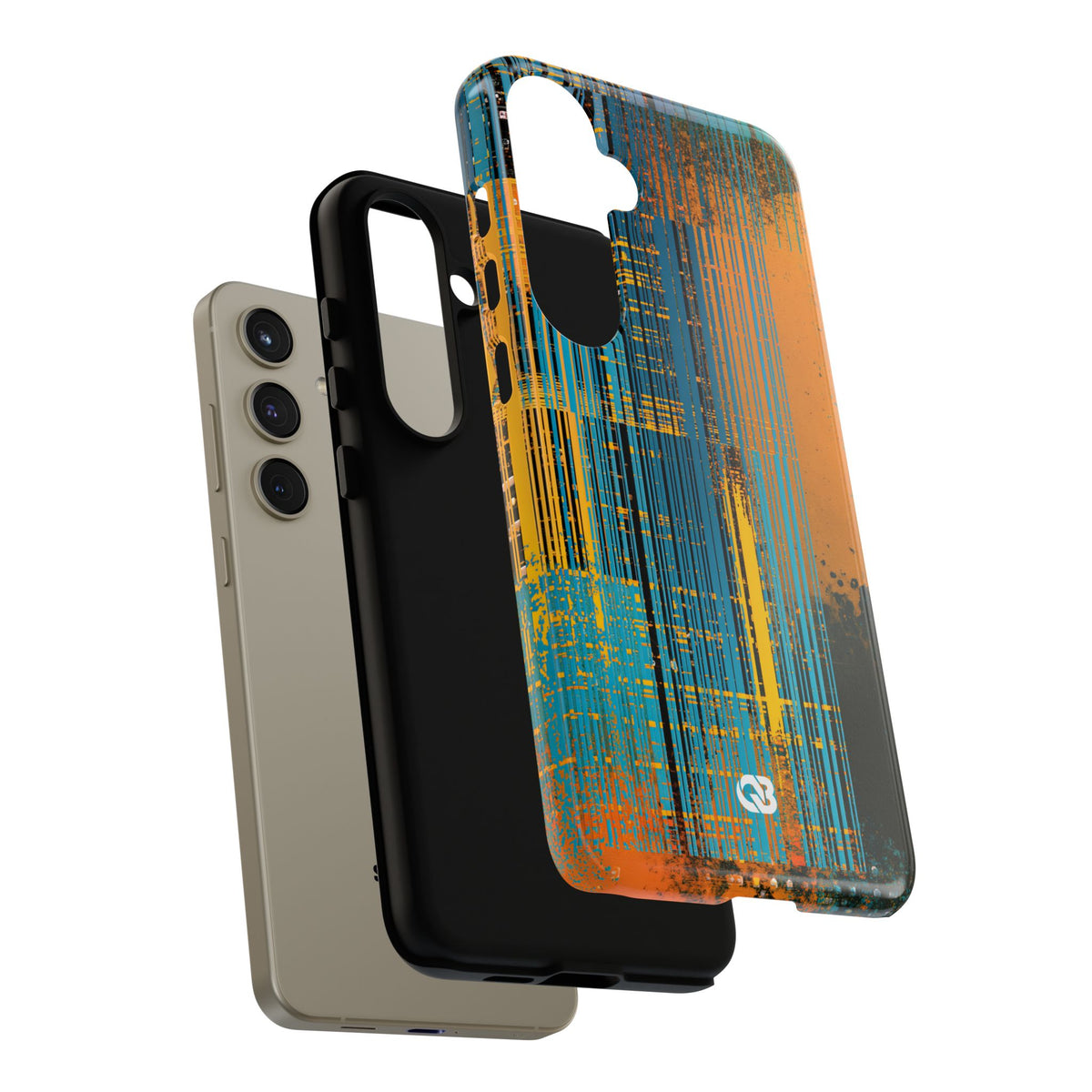 Cyber Glitch Stream · Tough Phone Case for Samsung · Teal