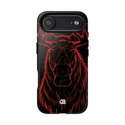 Crimson Horizon Moose · Tough 2.0 Magnetic Phone Case for iPhone · Black