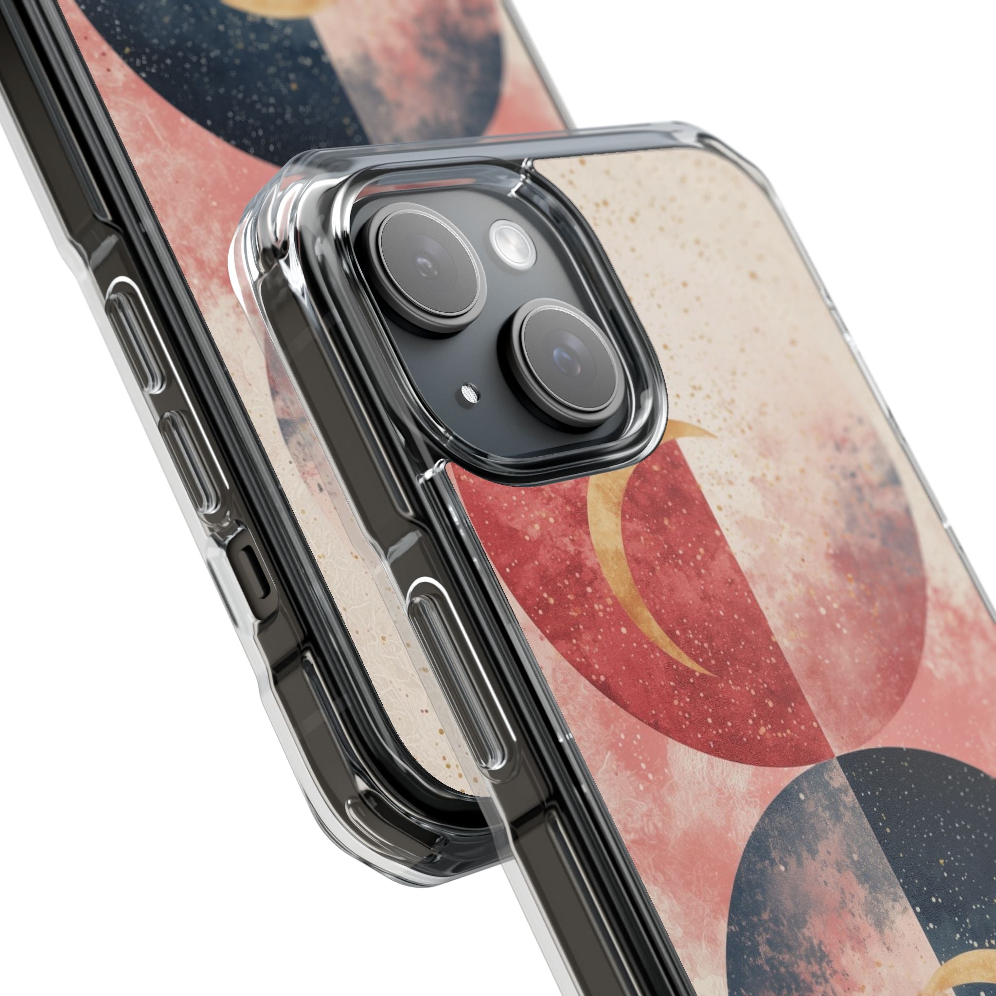 Golden Crescents Crimson iPhone 15 Case - Impact