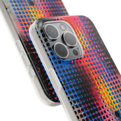 Chromatic Halftone Grid · Lite Phone Case for iPhone ·  Blue