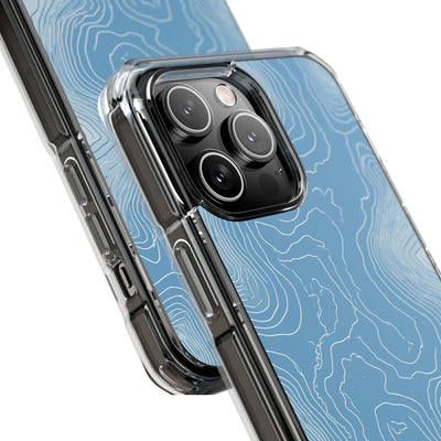 Blue Impact MagSafe Phone Case for iPhone - Glacial Ridge Topo