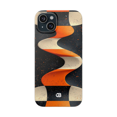 Orange Grit Twist · Coque de téléphone Soft pour iPhone