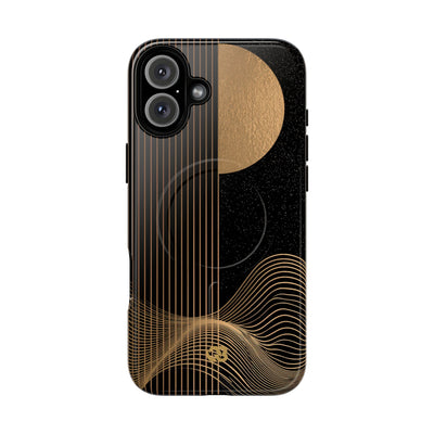 Gold Tough 2.0 Magsafe Phone Case for iPhone - Gilded Obsidian Dunes