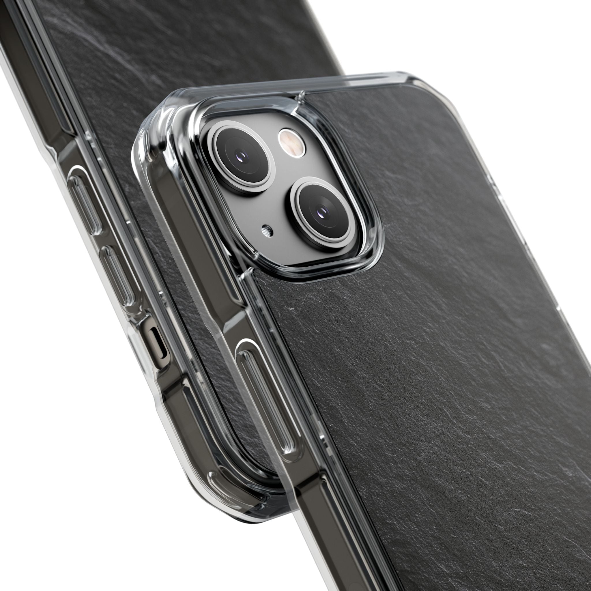 Black Impact MagSafe Phone Case for iPhone - Raw Obsidian Slate