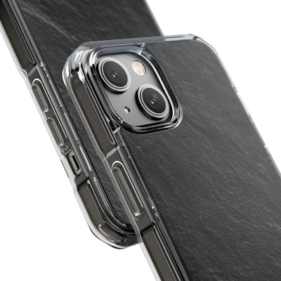 Black Impact MagSafe Phone Case for iPhone - Raw Obsidian Slate