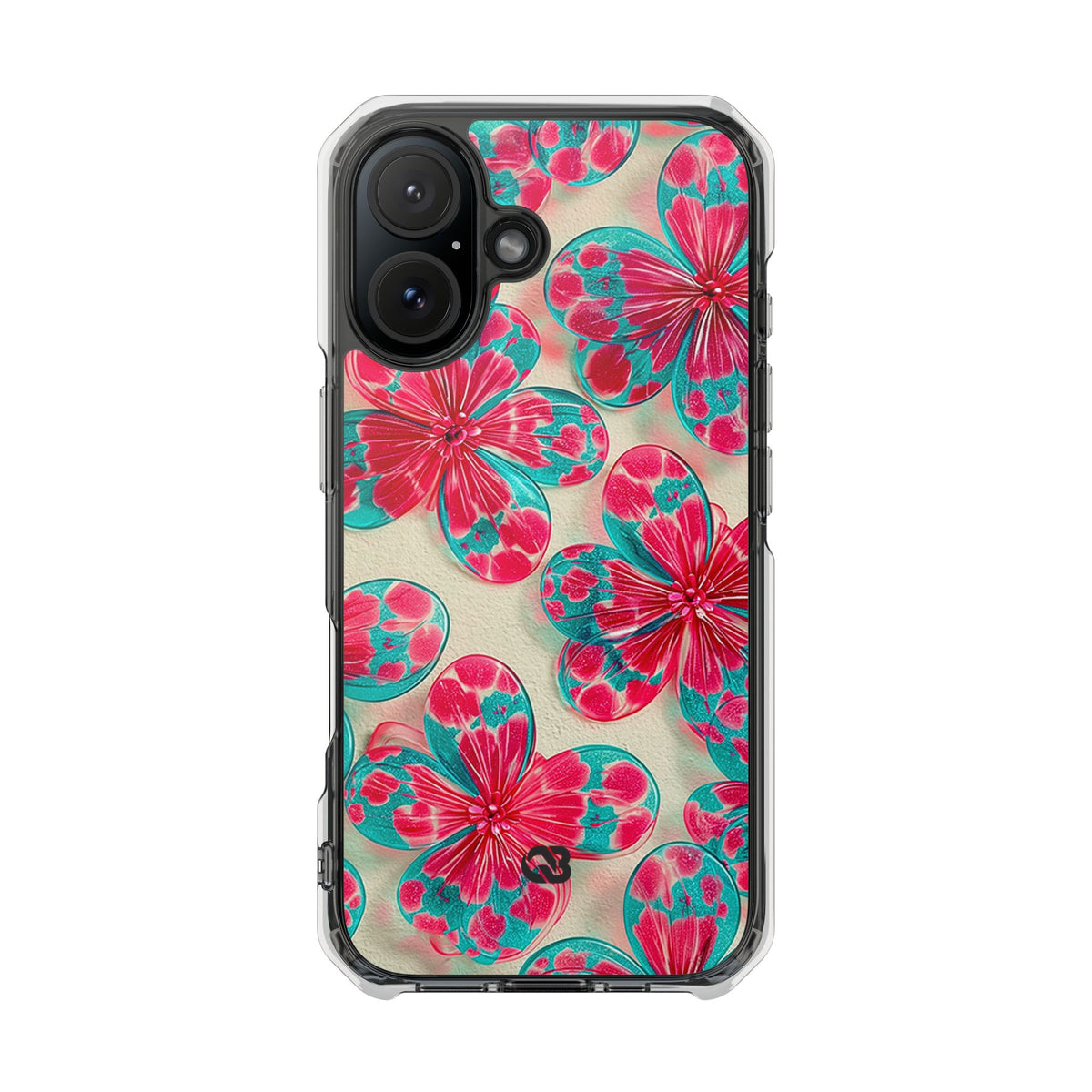 Lucite Jelly Bloom · Clear Impact Magnetic Phone Case for iPhone · Pink